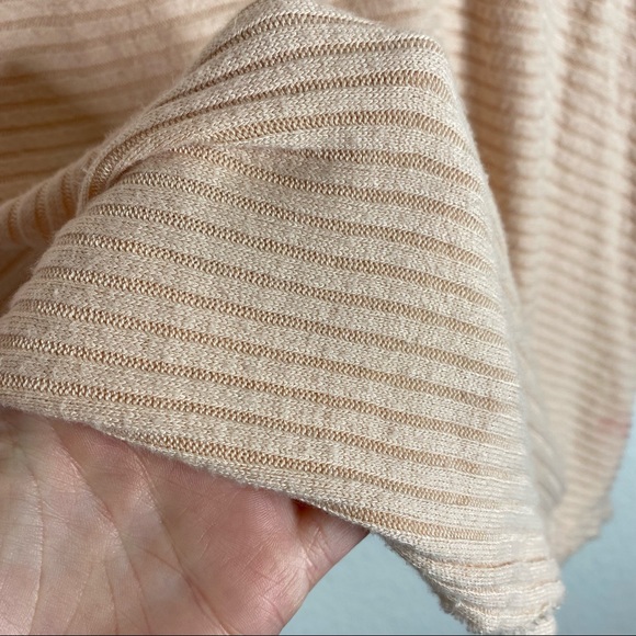 Free People Light Pink Lover Rib Thermal Split Back Sweater - Picture 6 of 11